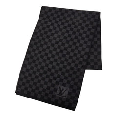 ルイ ヴィトン ダミエ グラフィット エシャルププティ マフラー 401910 ブラック グレー ウール レディース LOUIS VUITTON 【中古】