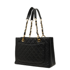 シャネル ココマーク マトラッセ GST チェーン トートバッグ ショルダーバッグ ブラック キャビアスキン レディース CHANEL 【中古】