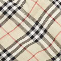 バーバリー ノバチェック ロング ラップ スカート サイズ38 三陽商会 ベージュ リネン キュプラ レディース BURBERRY 【中古】