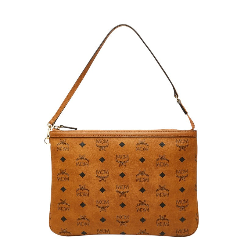 エム シー エム ヴィセトス ワンショルダーバッグ ハンドバッグ ブラウン レザー レディース MCM 【中古】