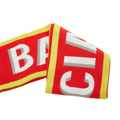 バレンシアガ × adidas アディダス サッカースカーフ マフラー 724010 レッド イエロー アクリル ウール レディース BALENCIAGA 【中古】