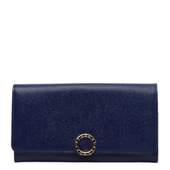 ブルガリ ブルガリブルガリ 長財布 ブルー レザー レディース BVLGARI 【中古】