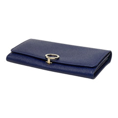 ブルガリ ブルガリブルガリ 長財布 ブルー レザー レディース BVLGARI 【中古】
