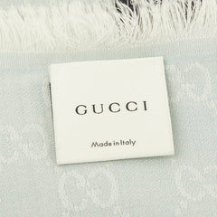 グッチ GGパターン 大判 ストール グリーン系 ウール シルク レディース GUCCI 【中古】