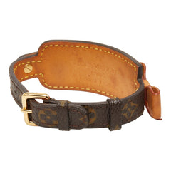 ルイ ヴィトン モノグラム ブラスレ ポルトアドレス リボン ブレスレット M92577 ブラウン PVC レザー レディース LOUIS VUITTON 【中古】