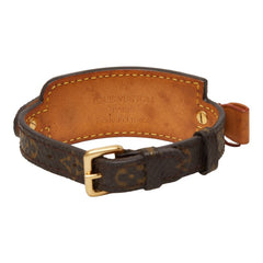ルイ ヴィトン モノグラム ブラスレ ポルトアドレス リボン ブレスレット M92577 ブラウン PVC レザー レディース LOUIS VUITTON 【中古】