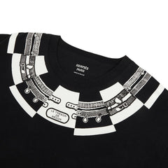 エルメス カルトゥッシュ Le Tresor de Medor Tシャツ 半袖 サイズ40 2H4612DU ブラック コットン メンズ HERMES 【中古】