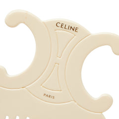 セリーヌ トリオンフ ヘアコーム くし 櫛 ベージュ プラスチック レディース CELINE 【中古】
