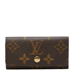 ルイ ヴィトン モノグラム ミュルティクレ4 キーケース 4連 M69517 ブラウン PVC レザー レディース LOUIS VUITTON 【中古】