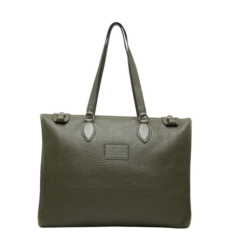 エルメス カバ40 トートバッグ ショルダーバッグ グリーン系 トリヨンクレマンス レディース HERMES 【中古】