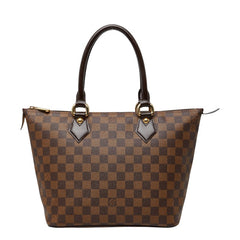 ルイ ヴィトン ダミエ サレヤPM トートバッグ N51183 ブラウン PVC レザー レディース LOUIS VUITTON 【中古】