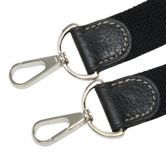 エルメス ショルダーストラップ ブラック キャンバス レザー レディース HERMES 【中古】