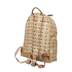 エム シー エム ヴィセトス スタッズ リュック バックパック ベージュ PVC レザー レディース MCM 【中古】