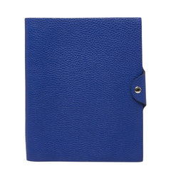 エルメス ユリスMM 手帳カバー ノートカバー ブルー トゴ レディース HERMES 【中古】