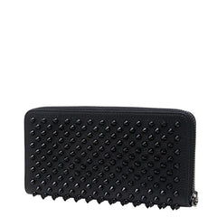 クリスチャンルブタン スパイク パネトーネ ラウンドファスナー 長財布 1185059 ブラック レザー メンズ Christian Louboutin 【中古】
