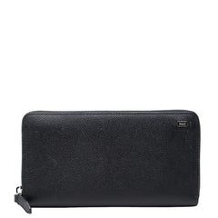 バリー ラウンドファスナー 長財布 ブラック レザー メンズ BALLY 【中古】