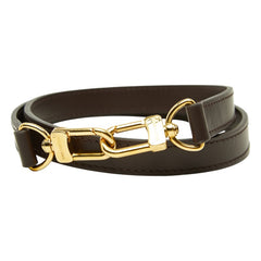 ルイ ヴィトン ショルダーストラップ ダークブラウン レザー レディース LOUIS VUITTON 【中古】