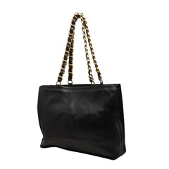 シャネル ココマーク チェーン トートバッグ 肩掛け ブラウン レザー レディース CHANEL 【中古】