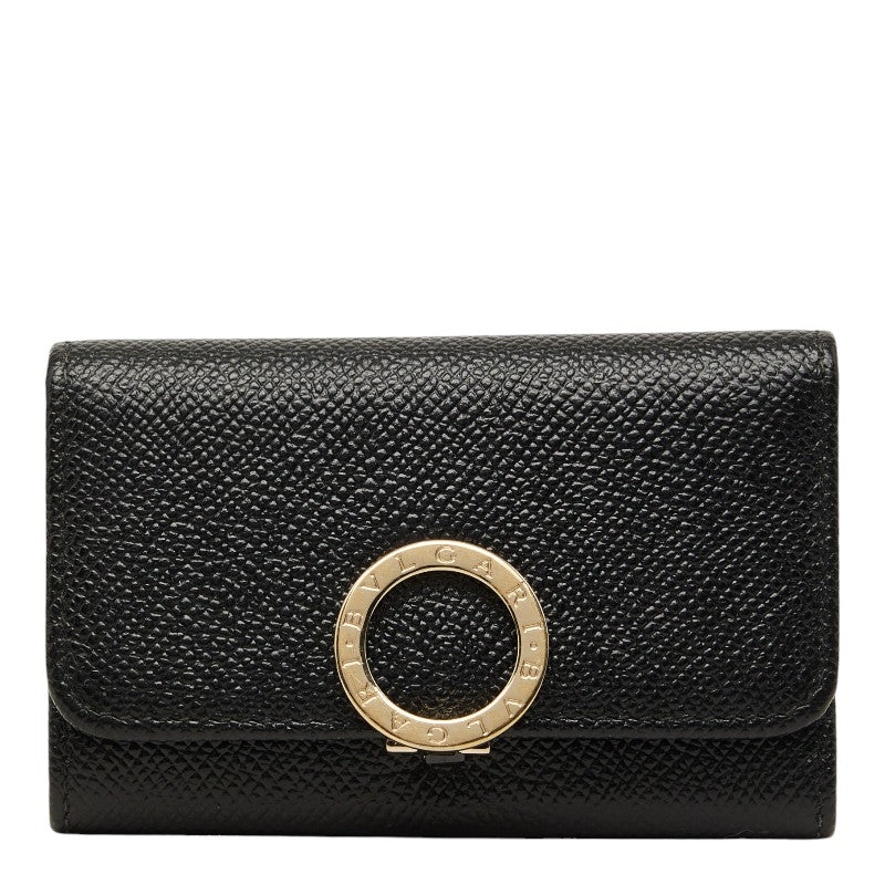 ブルガリ ブルガリブルガリ ロゴクリップ キーケース 6連 ブラック レザー レディース BVLGARI 【中古】