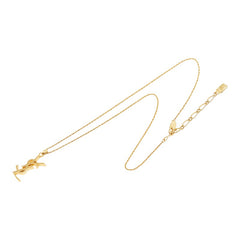 サンローラン YSLロゴ ペンダント ネックレス ゴールド メッキ GP レディース SAINT LAURENT 【中古】