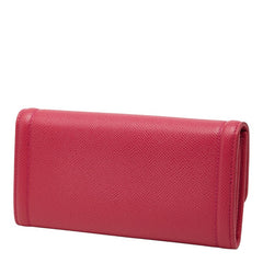 サルヴァトーレフェラガモ ヴァラリボン 長財布 ロングウォレット DP-22D154 ピンク レザー レディース Salvatore Ferragamo 【中古】