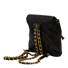 シャネル マトラッセ ココマーク チェーン リュック デイパック バックパック ブラック レザー レディース CHANEL 【中古】