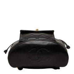 シャネル マトラッセ ココマーク チェーン リュック デイパック バックパック ブラック レザー レディース CHANEL 【中古】