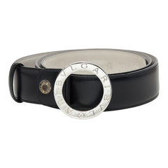 ブルガリ ブルガリブルガリ ベルト 110/44 ブラック レザー メンズ BVLGARI 【中古】