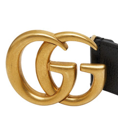 グッチ GGマーモント ベルト 70・28 480199 ブラック レザー レディース GUCCI 【中古】
