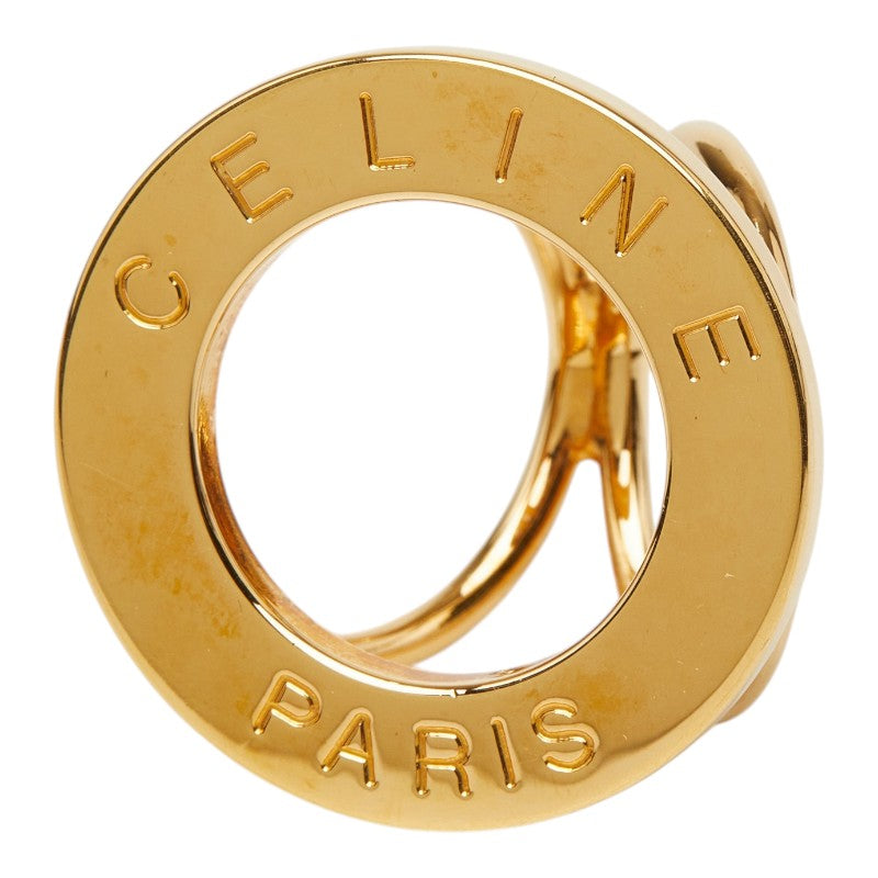 セリーヌ ロゴサークル スカーフリング ゴールド メッキ レディース CELINE 【中古】