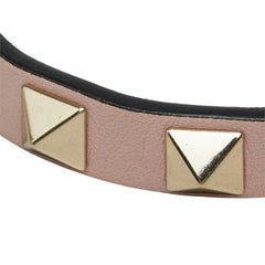 ヴァレンティノ ロックスタッズ ブレスレット ピンク ゴールド レザー メッキ レディース VALENTINO 【中古】