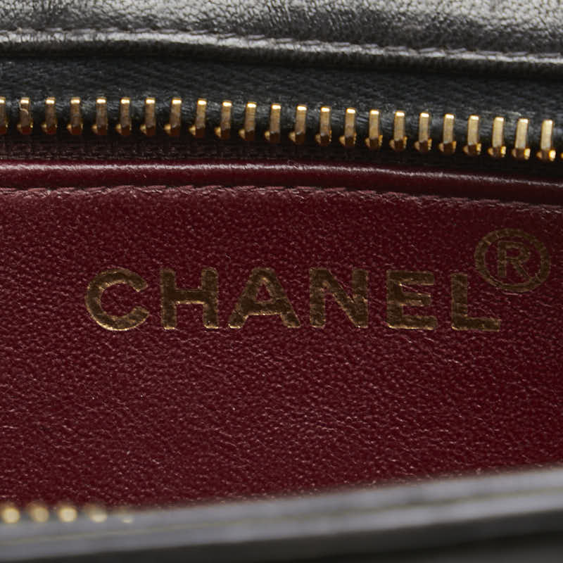 シャネル ココマーク クラッチバッグ ブラック ラムスキン レディース CHANEL 【中古】
