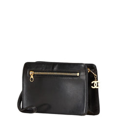 シャネル ココマーク クラッチバッグ ブラック ラムスキン レディース CHANEL 【中古】