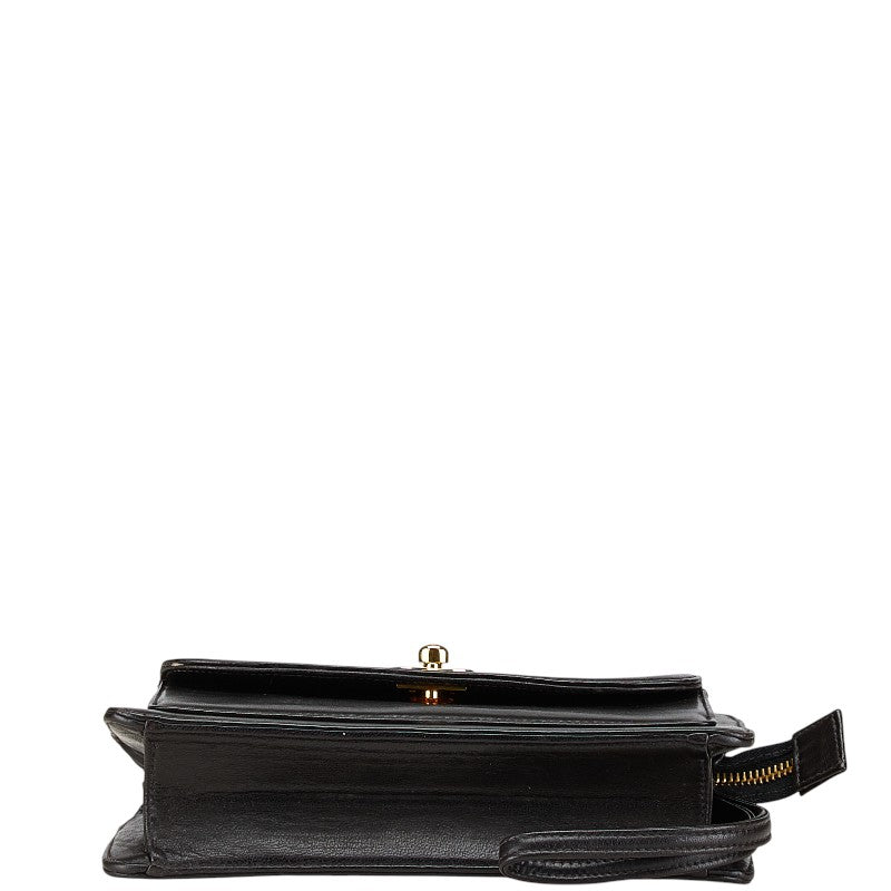 シャネル ココマーク クラッチバッグ ブラック ラムスキン レディース CHANEL 【中古】