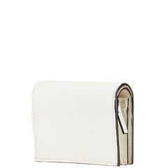 グッチ × adidas アディダス ホースビット ショルダーウォレット 2つ折り財布 702248 ホワイト ブラック レザー レディース GUCCI 【中古】