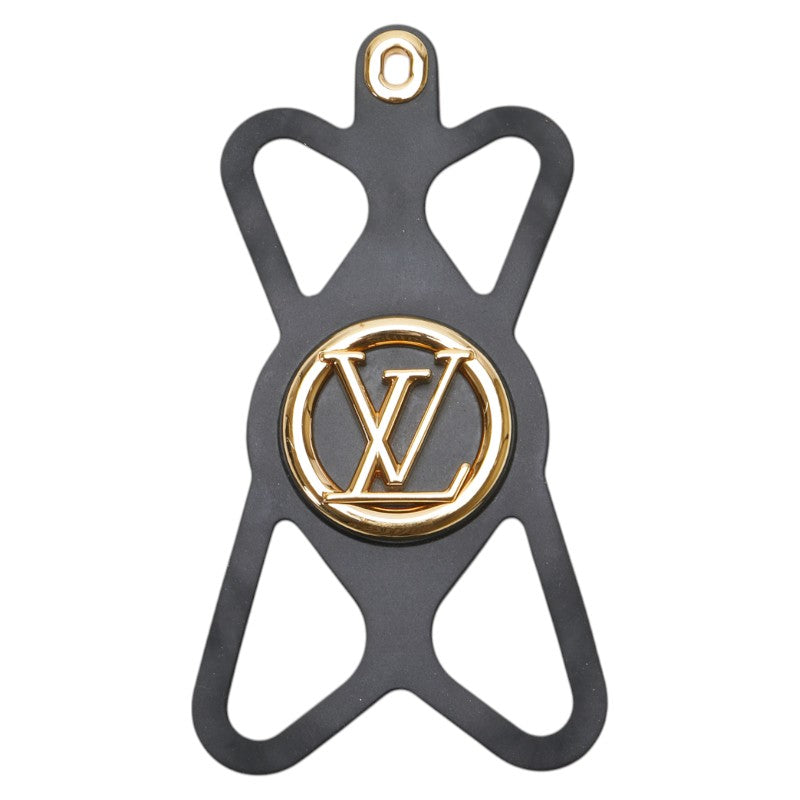 ルイ ヴィトン モノグラム ルイーズ LVサークル フォンフォルダー ストラップ M68382 ブラック ブラウン ラバー PVC レディース LOUIS VUITTON 【中古】