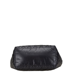 シャネル ココマーク コココクーンPM トートバッグ A48610 ブラック ナイロン レザー レディース CHANEL 【中古】