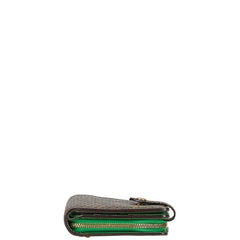ルイ ヴィトン モノグラム ペルフォ 二つ折り財布 M95218 ヴェール ブラウン グリーン PVC レザー レディース LOUIS VUITTON 【中古】