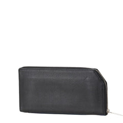 CAMILLE FOURNET カミーユフォルネ ラウンドジップ 長財布 ブラック ブルー レザー アリゲーター レディース 【中古】