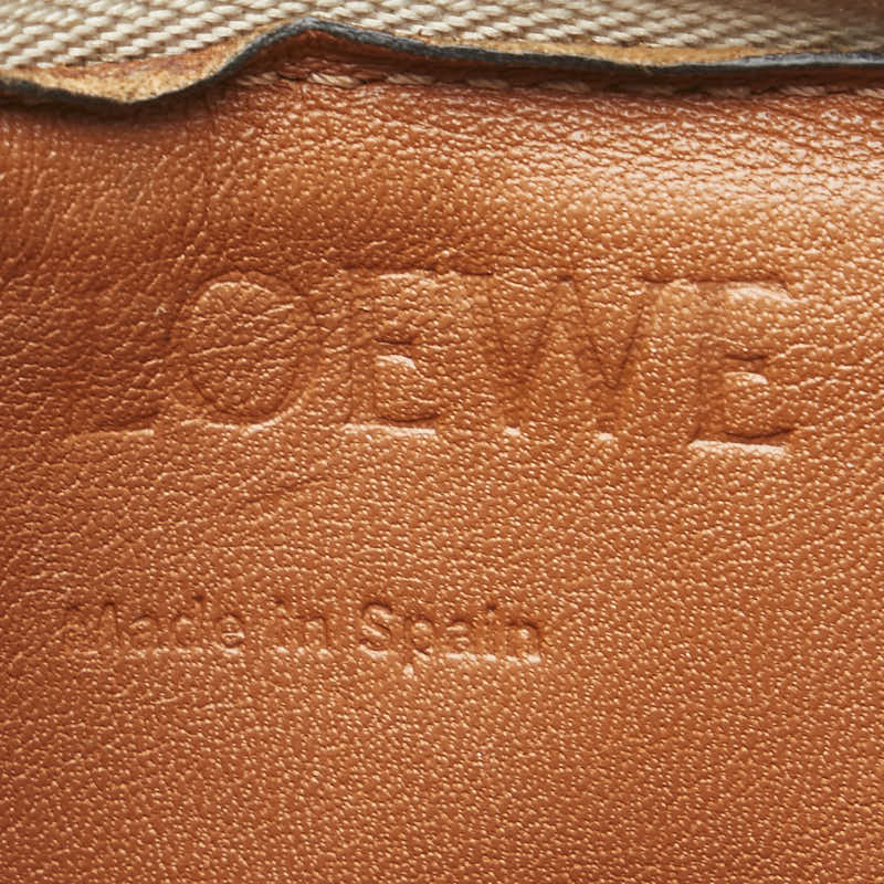 ロエベ アナグラム コインケース ベージュ レザー レディース LOEWE 【中古】