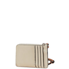 ロエベ アナグラム コインケース ベージュ レザー レディース LOEWE 【中古】