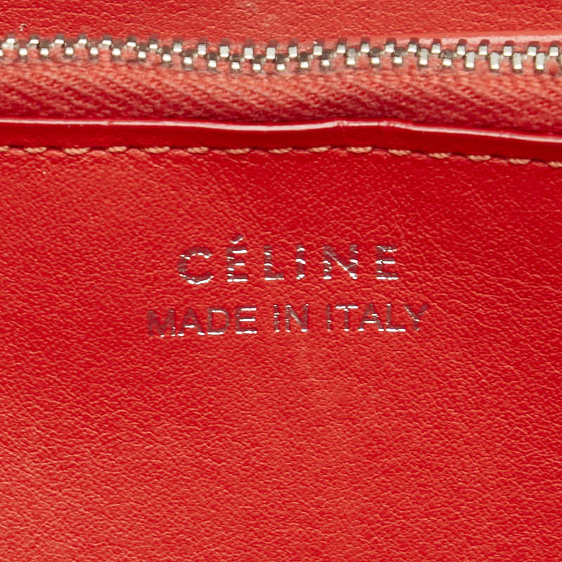 セリーヌ ロゴ 長財布 ブラウン レザー レディース CELINE 【中古】