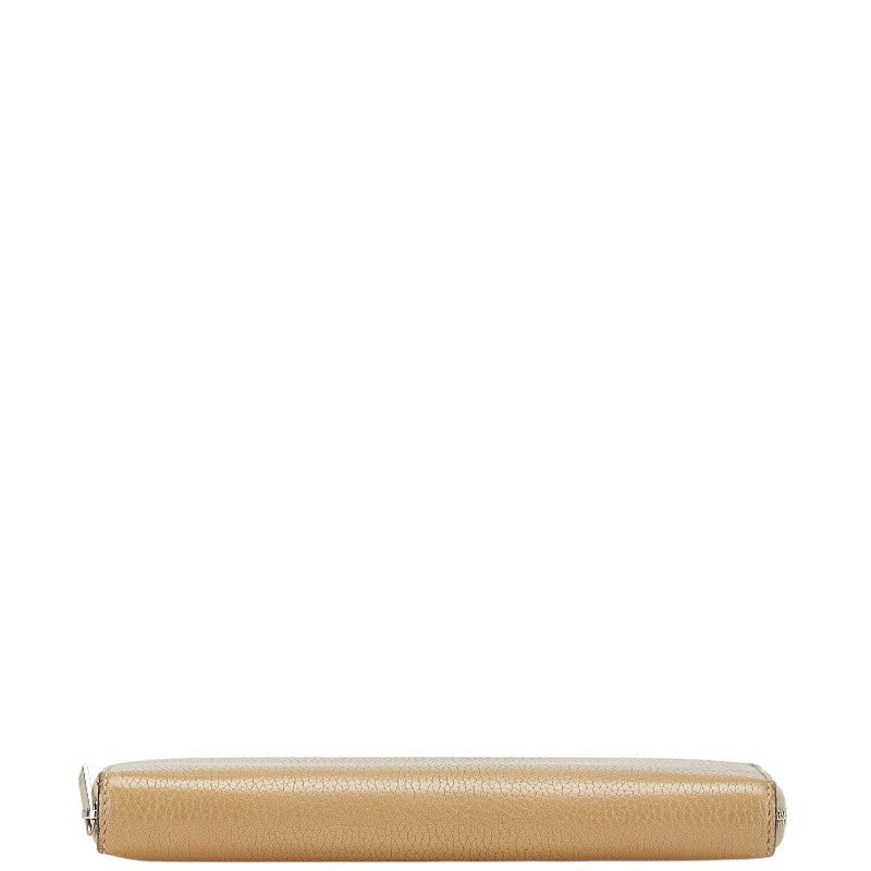 セリーヌ ロゴ 長財布 ブラウン レザー レディース CELINE 【中古】