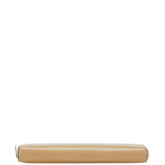 セリーヌ ロゴ 長財布 ブラウン レザー レディース CELINE 【中古】