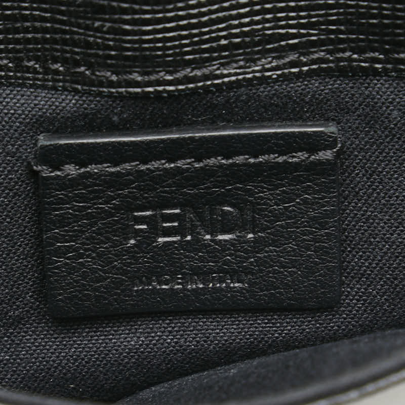 フェンディ カーリト スタッズ ショルダーバッグ ブラック レザー レディース FENDI 【中古】