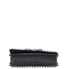 フェンディ カーリト スタッズ ショルダーバッグ ブラック レザー レディース FENDI 【中古】