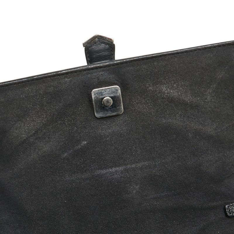 フェンディ カーリト スタッズ ショルダーバッグ ブラック レザー レディース FENDI 【中古】