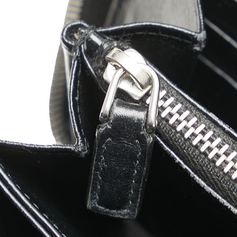 プラダ ロゴ サフィアーノ 長財布 ブラック レザー レディース PRADA 【中古】
