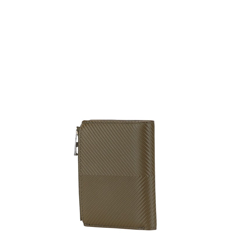 ロエベ スリム コンパクトウォレット 二つ折り財布 C779W73X01 カーキグリーン クラシックカーフ メンズ LOEWE 【中古】