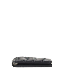 ボッテガヴェネタ イントレチャート 二つ折り財布 ブラック ラバー レディース BOTTEGAVENETA 【中古】